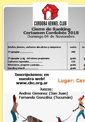 CERTAMEN CORDOBES - CIERRE DE RANKING 2018 -DOMING...
